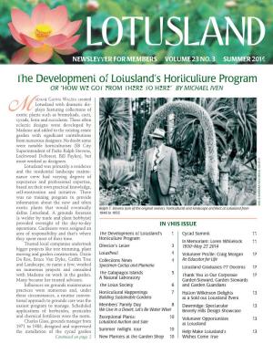 The Development of Lotusland's Horticulture Program
