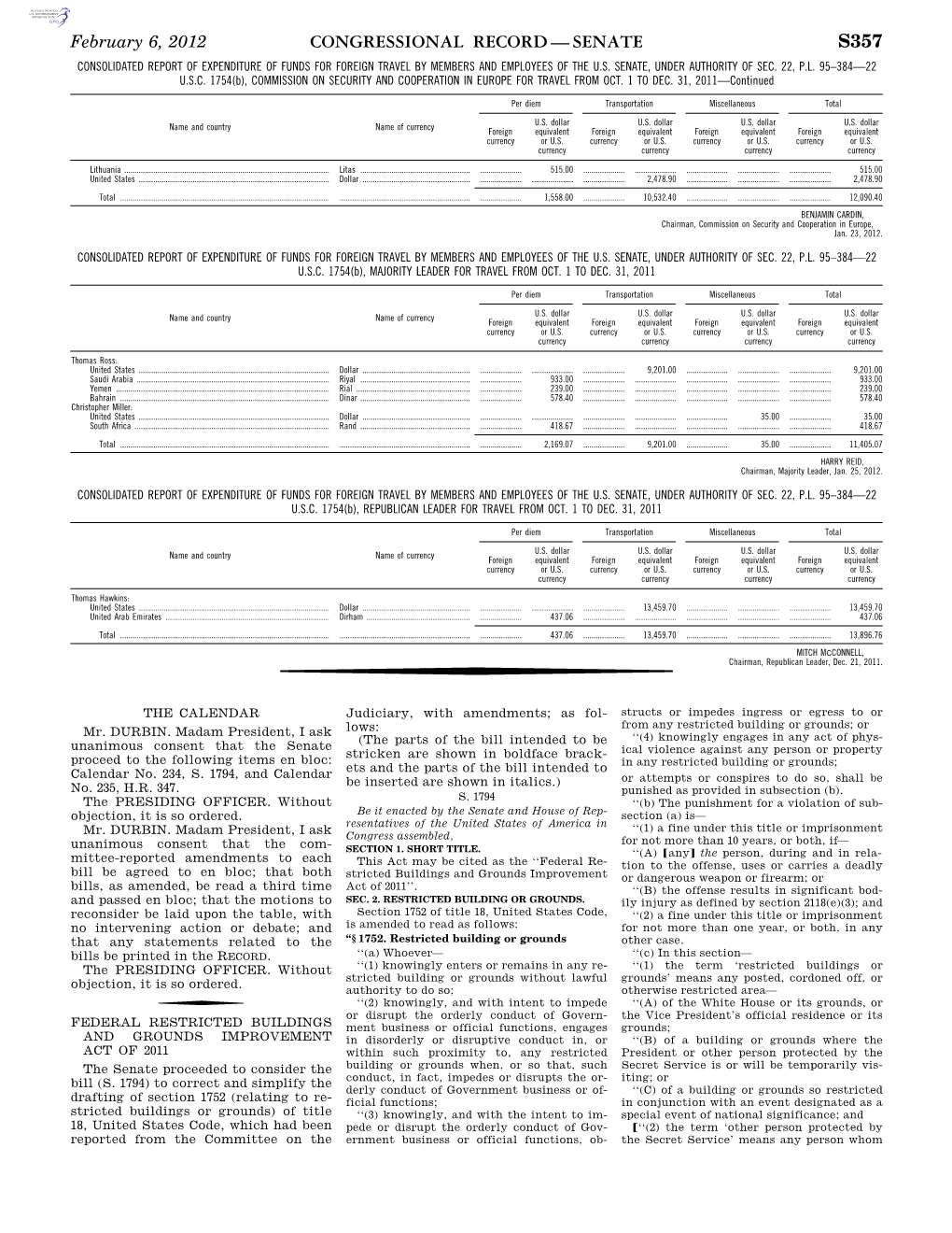 Congressional Record—Senate S357