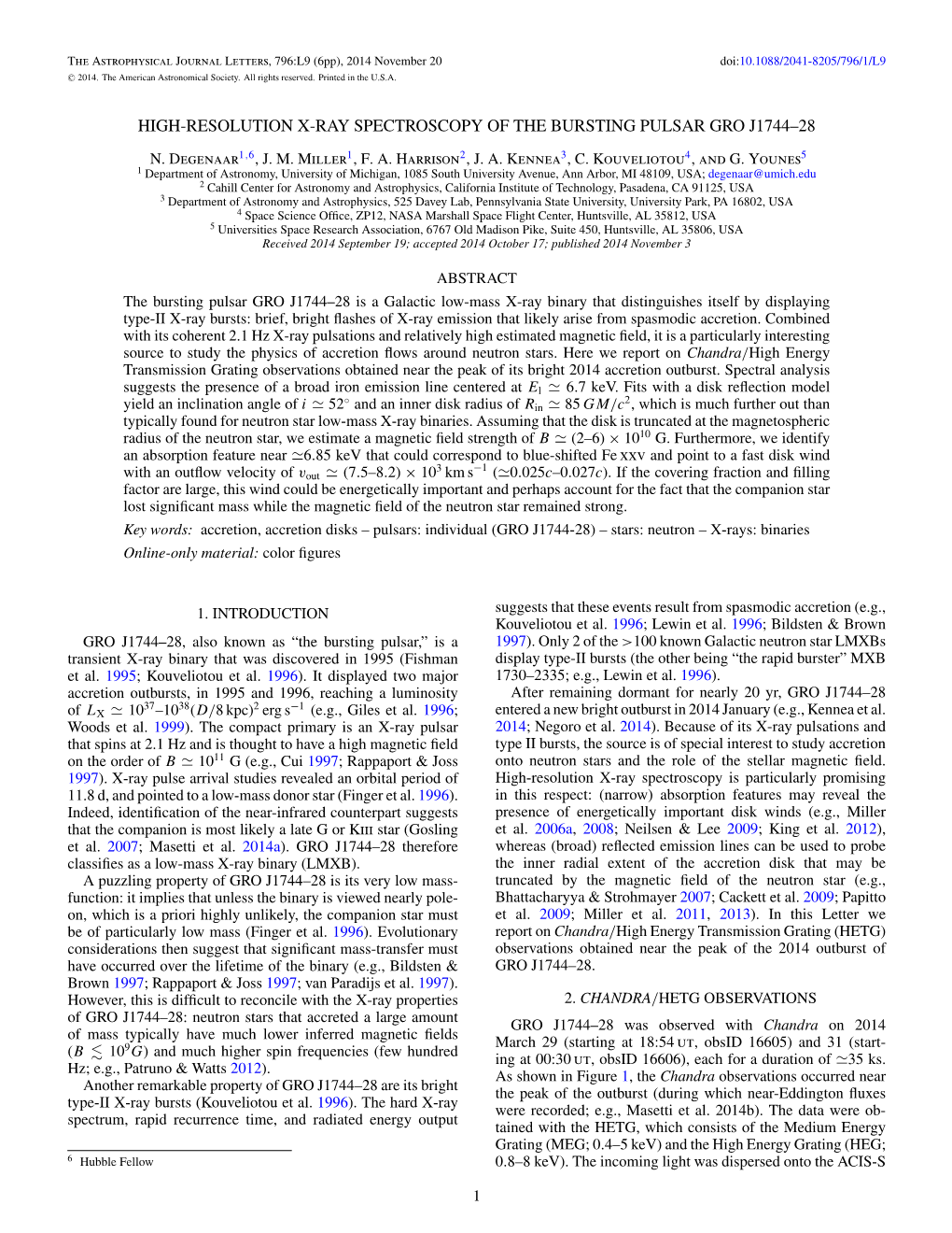 High-Resolution X-Ray Spectroscopy of the Bursting Pulsar Gro J1744–28