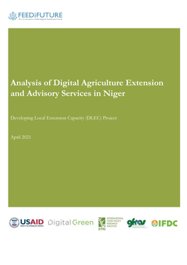 Analysis of Digital Agriculture Extension and Advisory Services in Niger