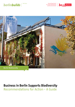 Business in Berlin Supports Biodiversity Recommendations for Action – a Guide