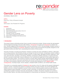 Gender Lens on Poverty 2Nd Edition, March 2014