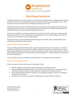 Oral Allergy Syndrome