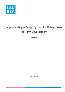 Implementing a Design System for Mobile Cross Platform Development