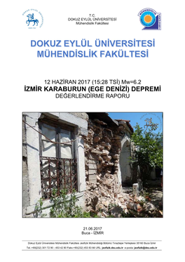 Izmir Karaburun (Ege Denizi) Depremi Değerlendirme Raporu