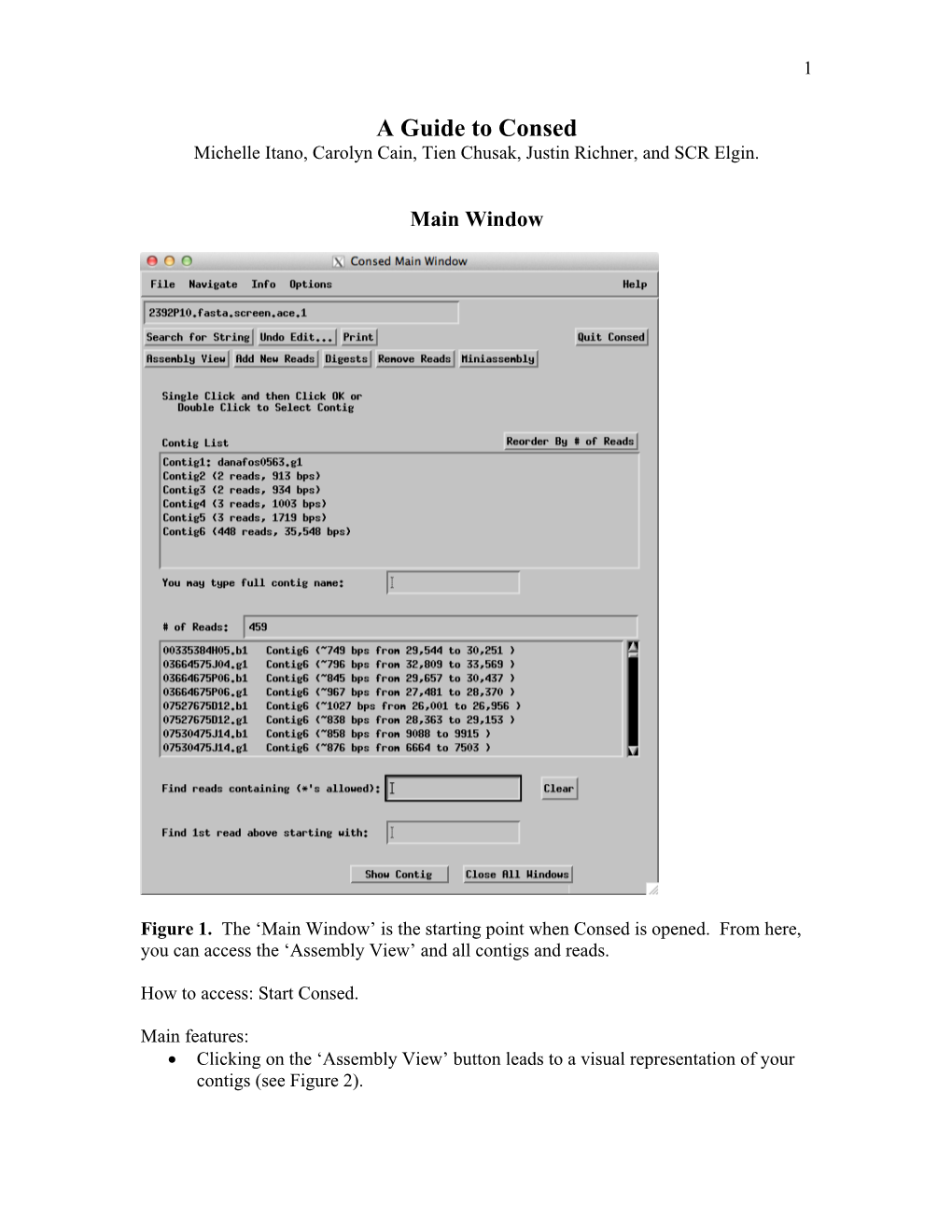 A Guide to Consed Windows