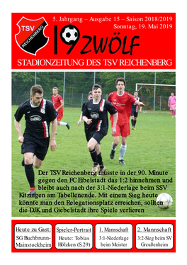 Stadionzeitung Des Tsv Reichenberg