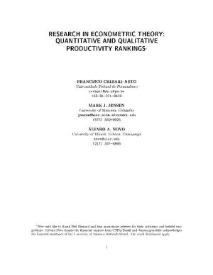 Research in Econometric Theory: Quantitative and Qualitative