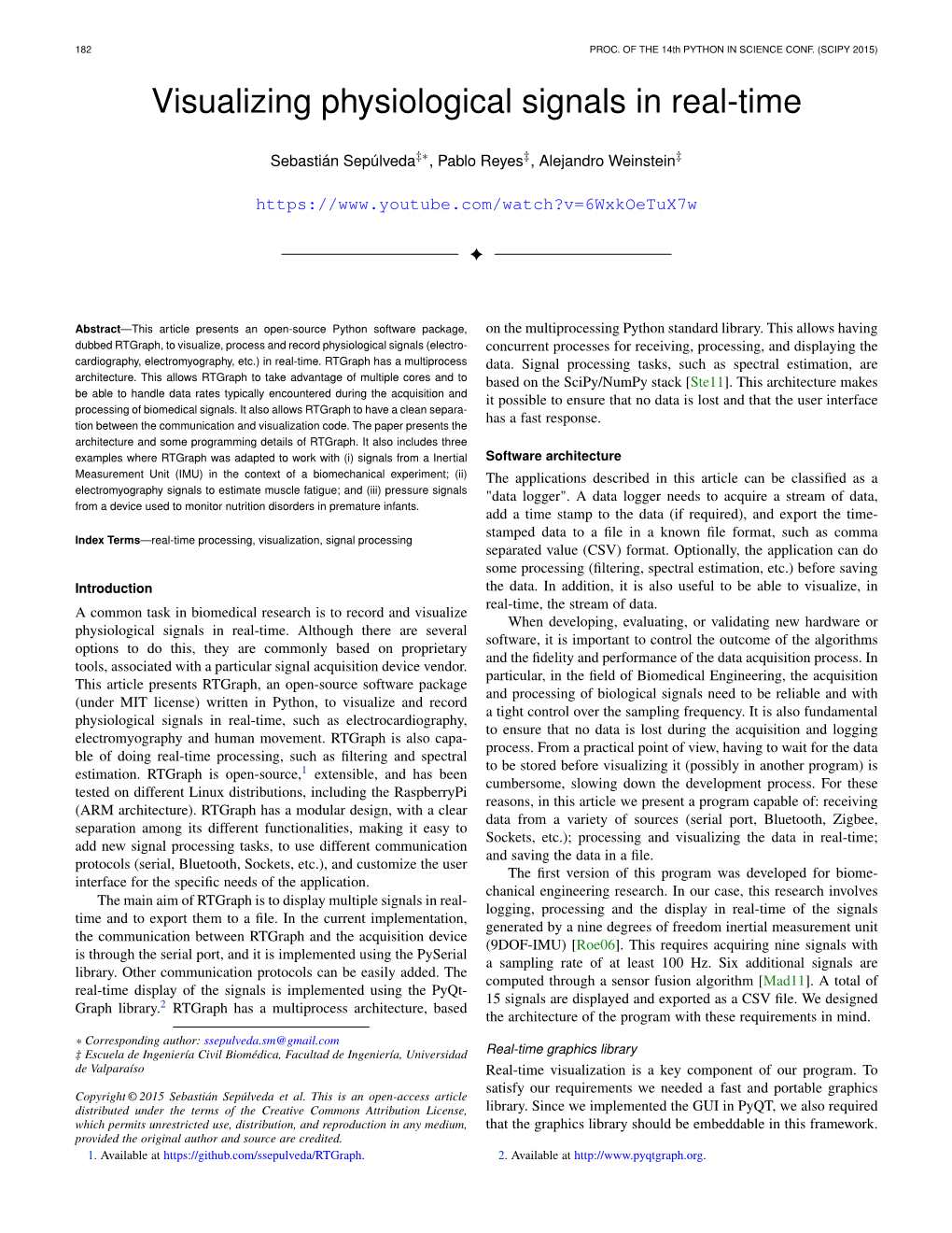 Visualizing Physiological Signals in Real-Time