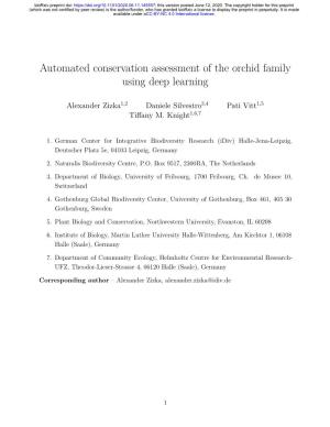 Automated Conservation Assessment of the Orchid Family Using Deep Learning