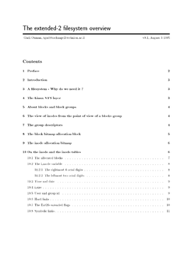 The Extended-2 Filesystem Overview