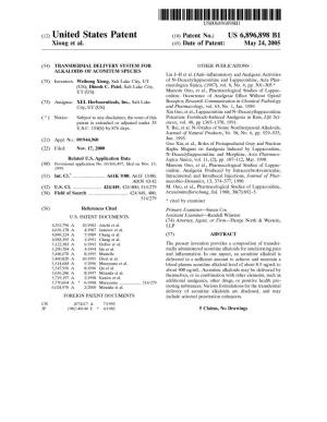 (12) United States Patent (10) Patent No.: US 6,896,898 B1 Xiong Et Al