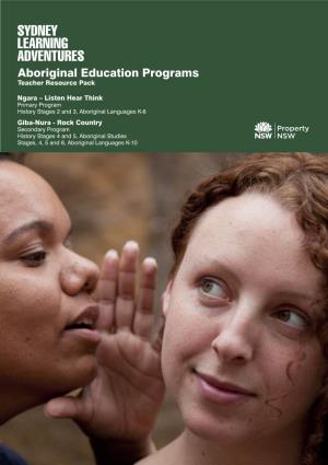 Aboriginal Education Programs Teacher Resource Pack