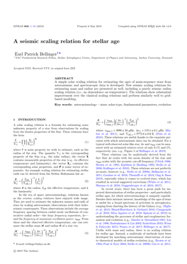 A Seismic Scaling Relation for Stellar Age