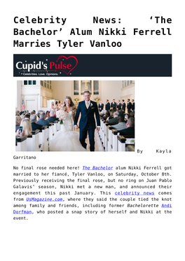 Alum Nikki Ferrell Marries Tyler Vanloo