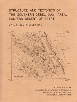 Structure and Tectonics of the Southern Gebel Duwi Area, Eastern Desert of Egypt