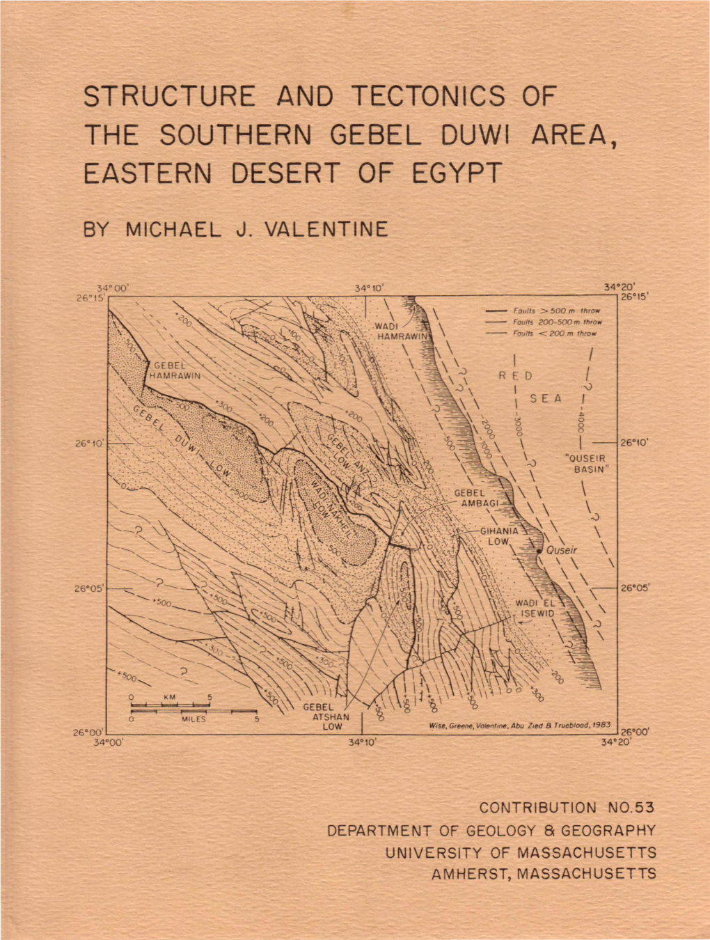 Structure And Tectonics Of The Southern Gebel Duwi Area Eastern Desert