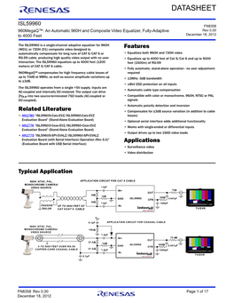 ISL59960 Datasheet