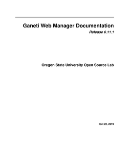 Ganeti Web Manager Documentation Release 0.11.1