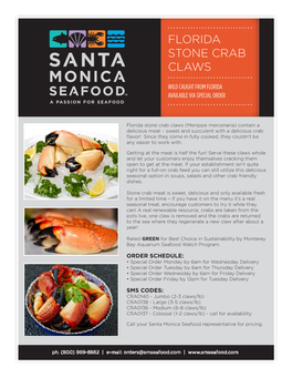 Florida Stone Crab Claws