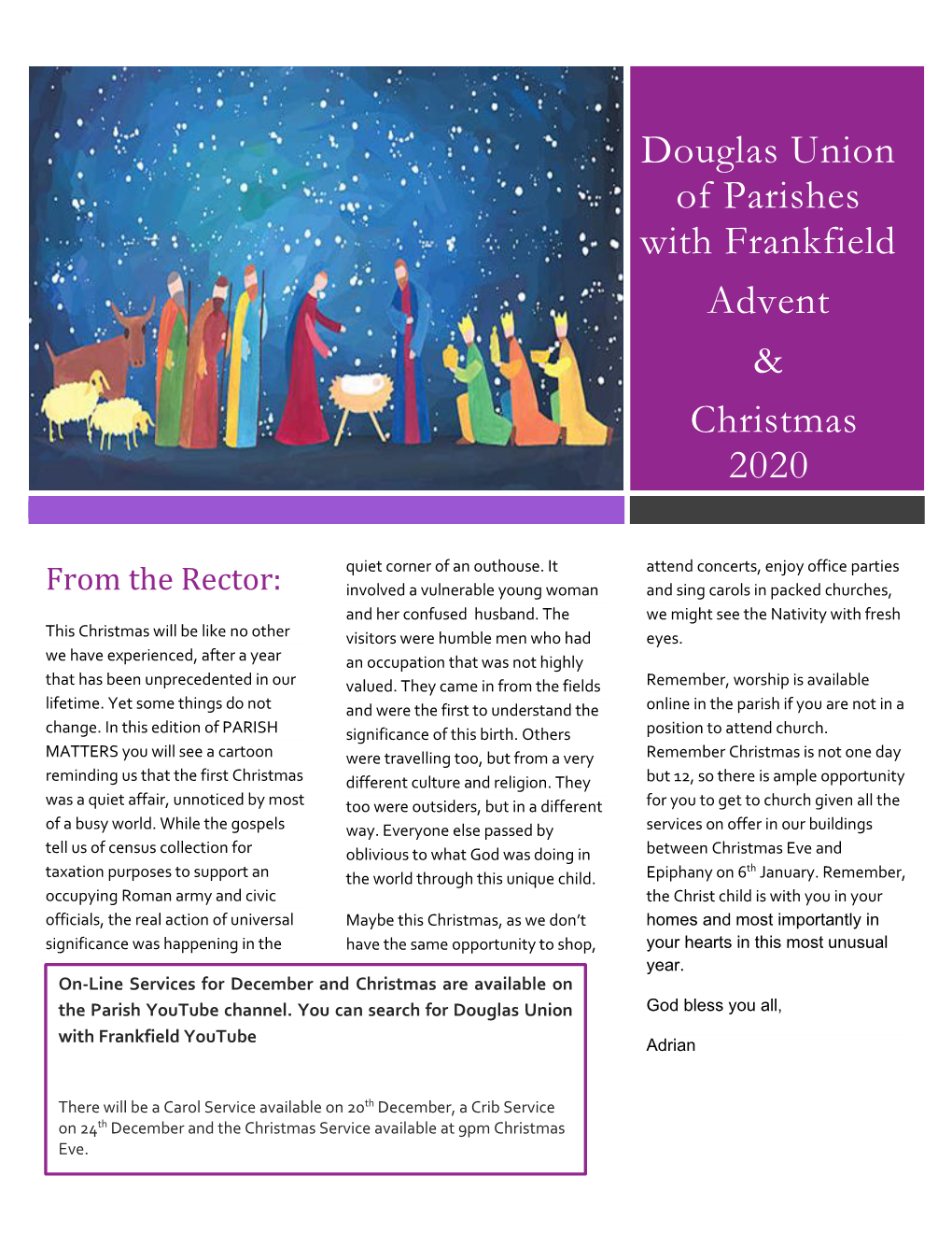 Douglas Union of Parishes with Frankfield Advent & Christmas 2020
