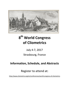8 World Congress of Cliometrics