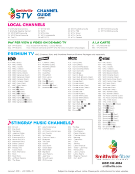 Local Channels Stingray Music Channels