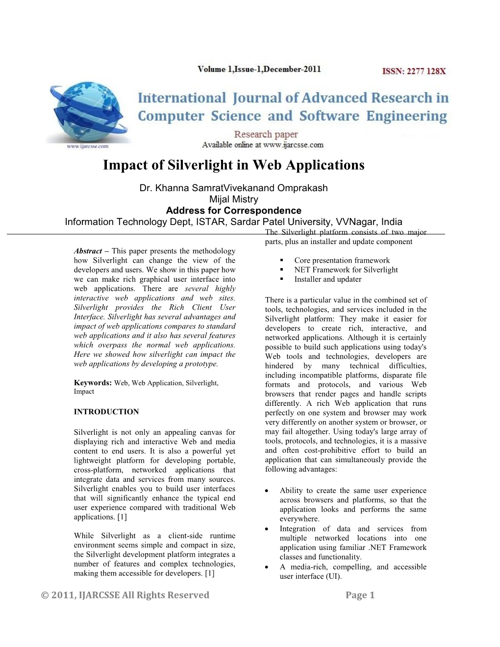 Impact of Silverlight in Web Applications