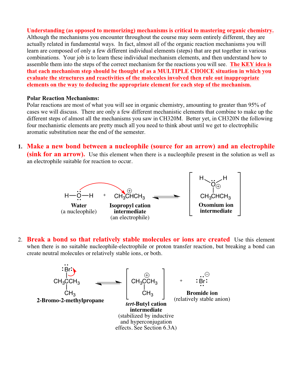 Make a New Bond Between a Nucleophile and Electrophile