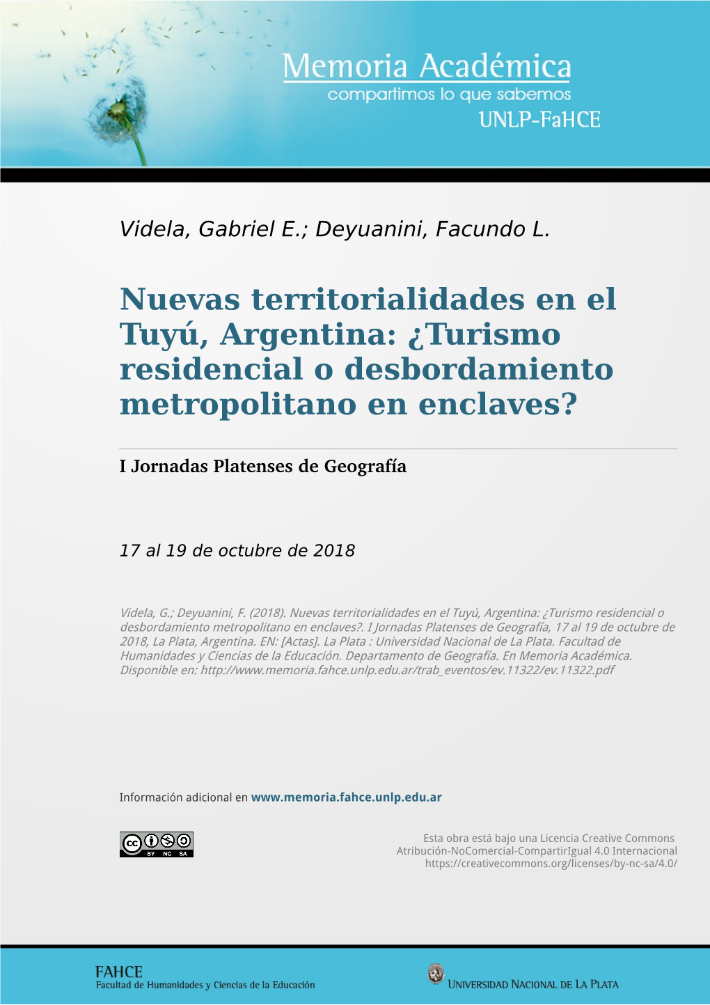 Nuevas Territorialidades En El Tuyú, Argentina: ¿Turismo Residencial O Desbordamiento Metropolitano En Enclaves?