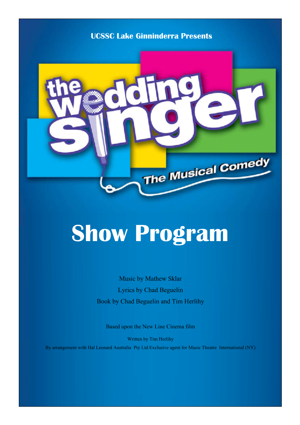 The Wedding Singer Program