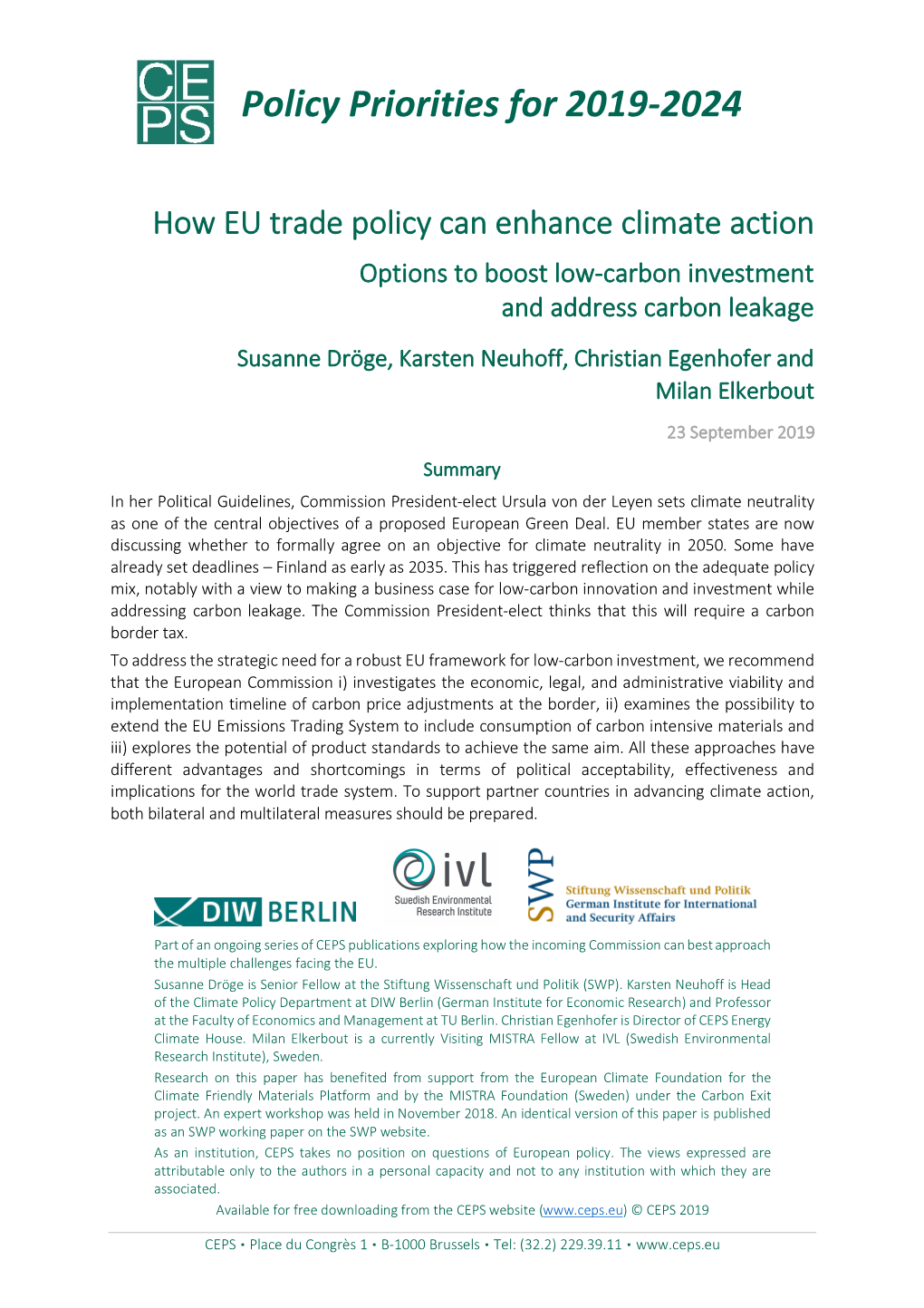 How EU Trade Policy Can Enhance Climate