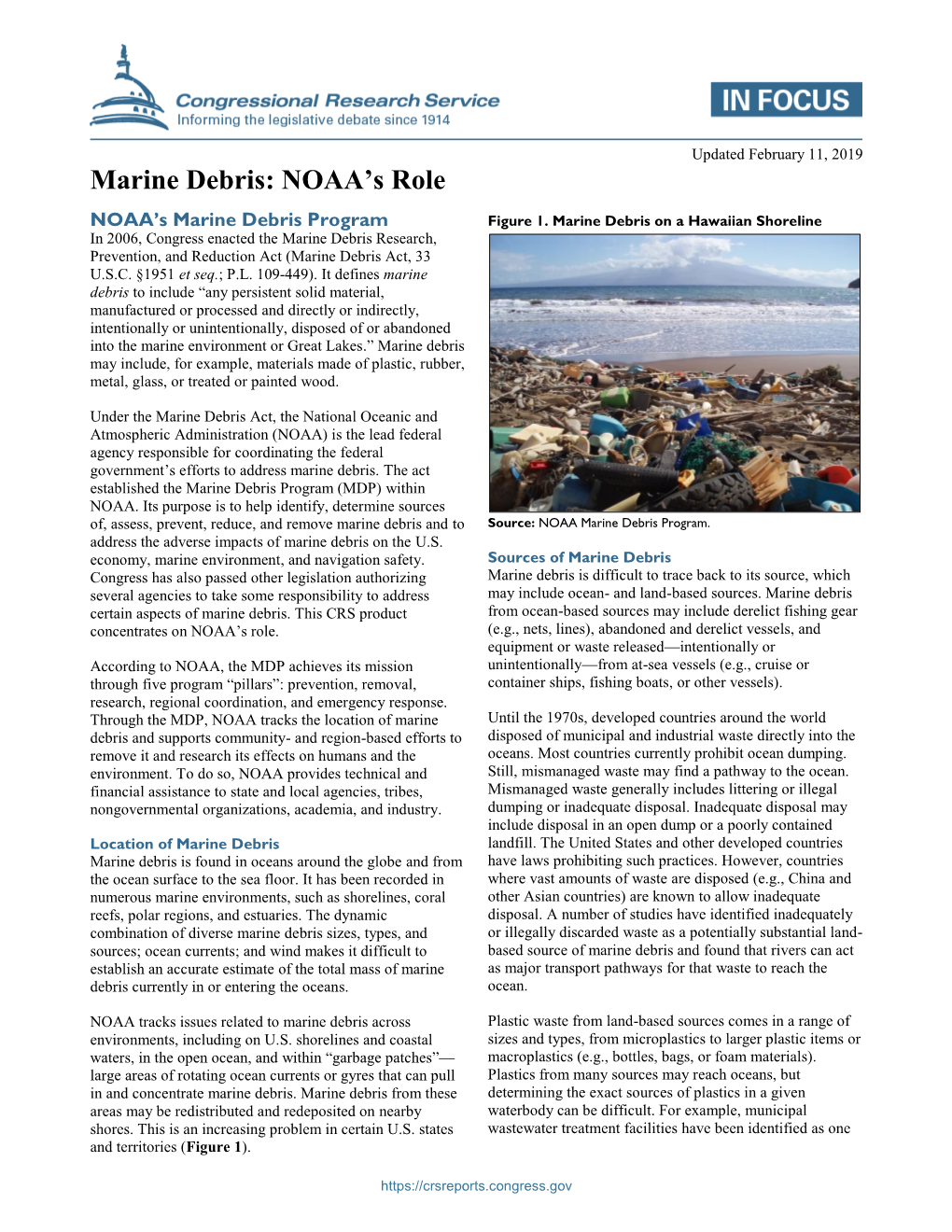 Marine Debris: NOAA's Role