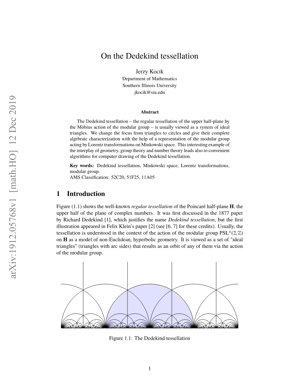 On the Dedekind Tessellation