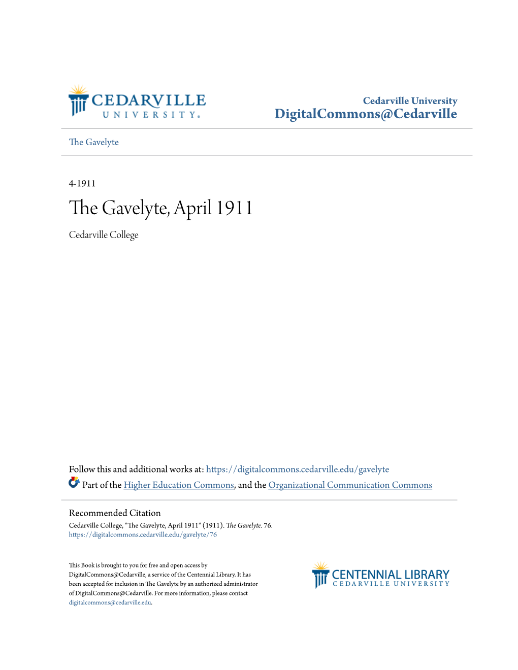 The Gavelyte, April 1911