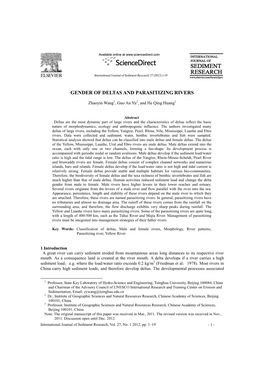 Gender of Deltas and Parasitizing Rivers