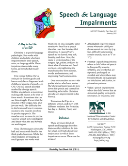 Speech & Language Impairments