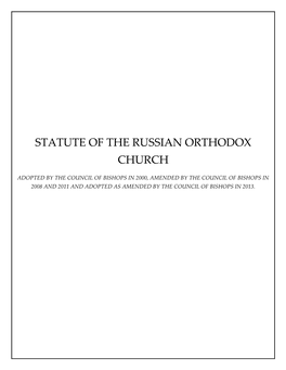 Statute of the Russian Orthodox Church