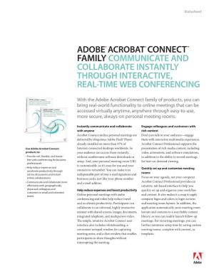 Adobe Acrobat Connect Family