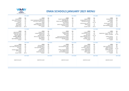 Enka Schools January 2021 Menu