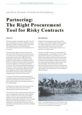 Partnering: the Right Procurement Tool for Risky Contracts