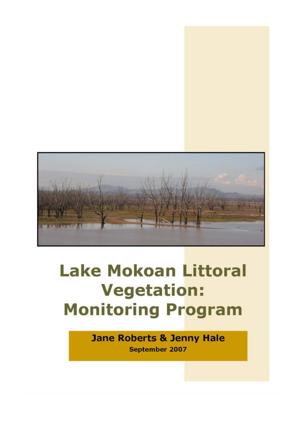 Lake Mokoan Littoral Vegetation: Monitoring Program