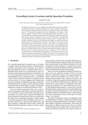 Unravelling Lorentz Covariance and the Spacetime Formalism