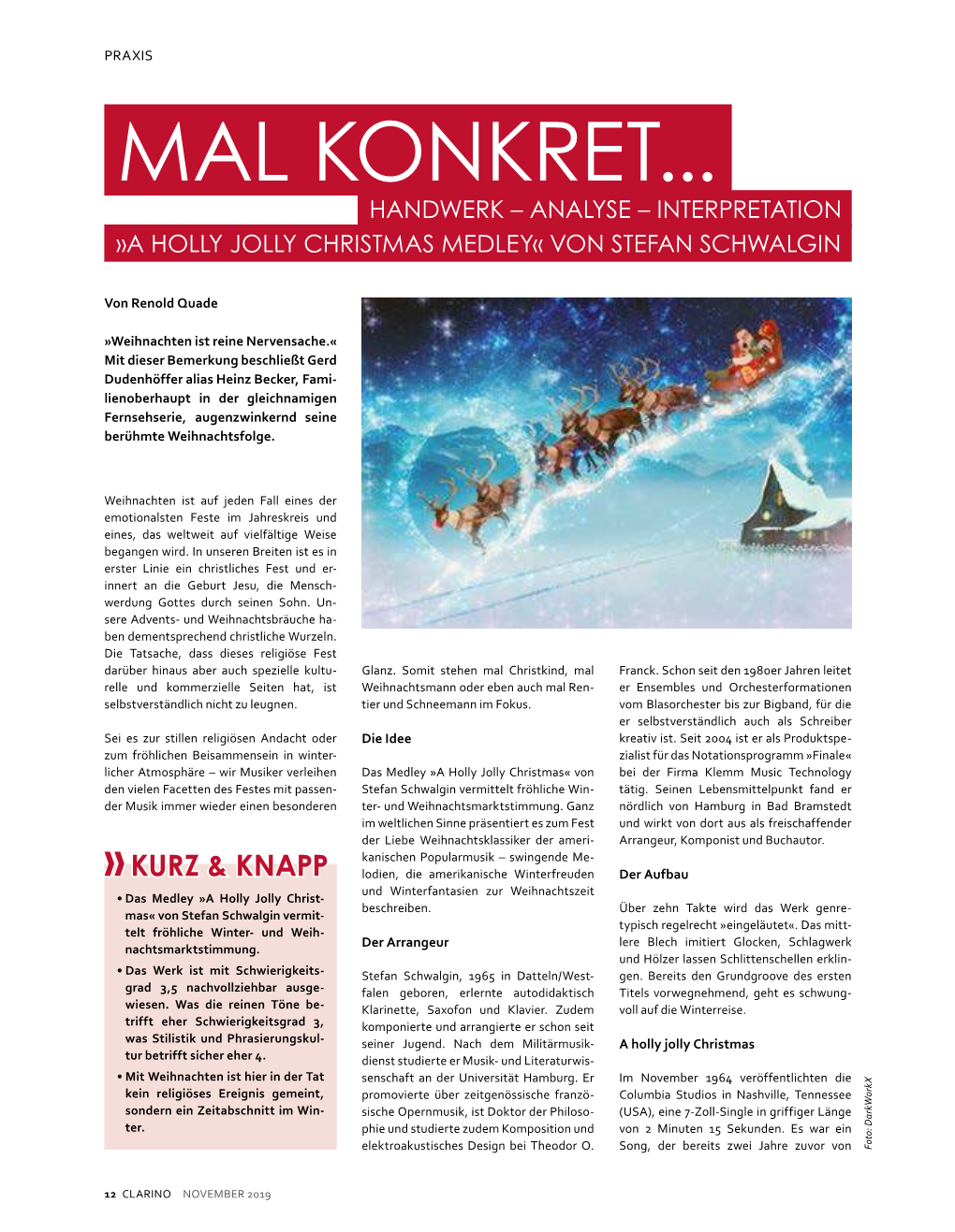 Mal Konkret... Handwerk – Analyse – Interpretation »A Holly Jolly Christmas Medley« Von Stefan Schwalgin