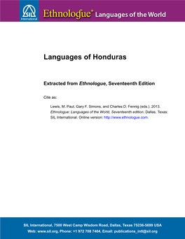 Languages of Honduras