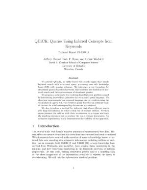 QUICK: Queries Using Inferred Concepts from Keywords (PDF)
