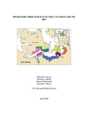 Migratory Bird Surveys in the Canadian Arctic 2007