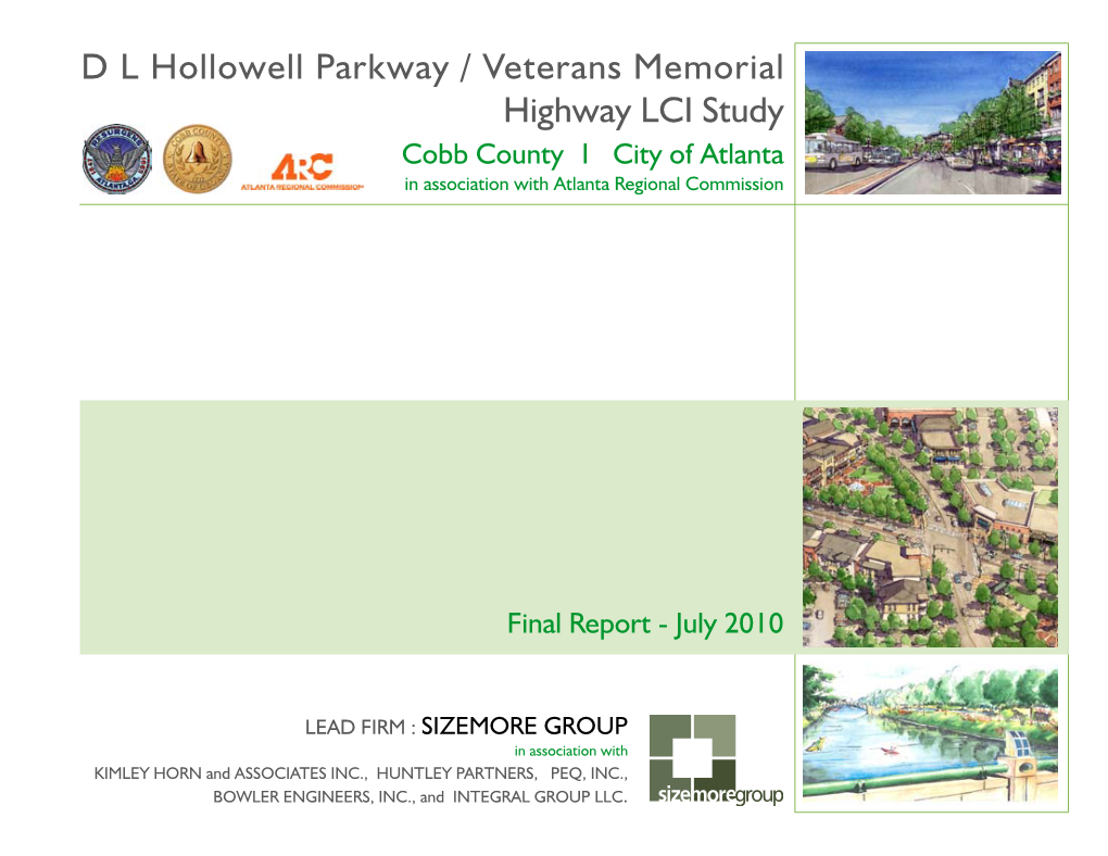 D L Hollowell Parkway / Veterans Memorial Highway LCI Study Cobb County I City of Atlanta in Association with Atlanta Regional Commission