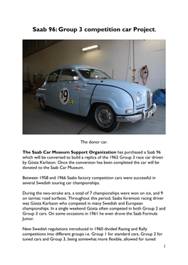 Saab 96: Group 3 Competition Car Project