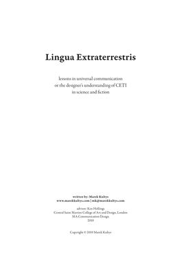 Lingua Extraterrestris